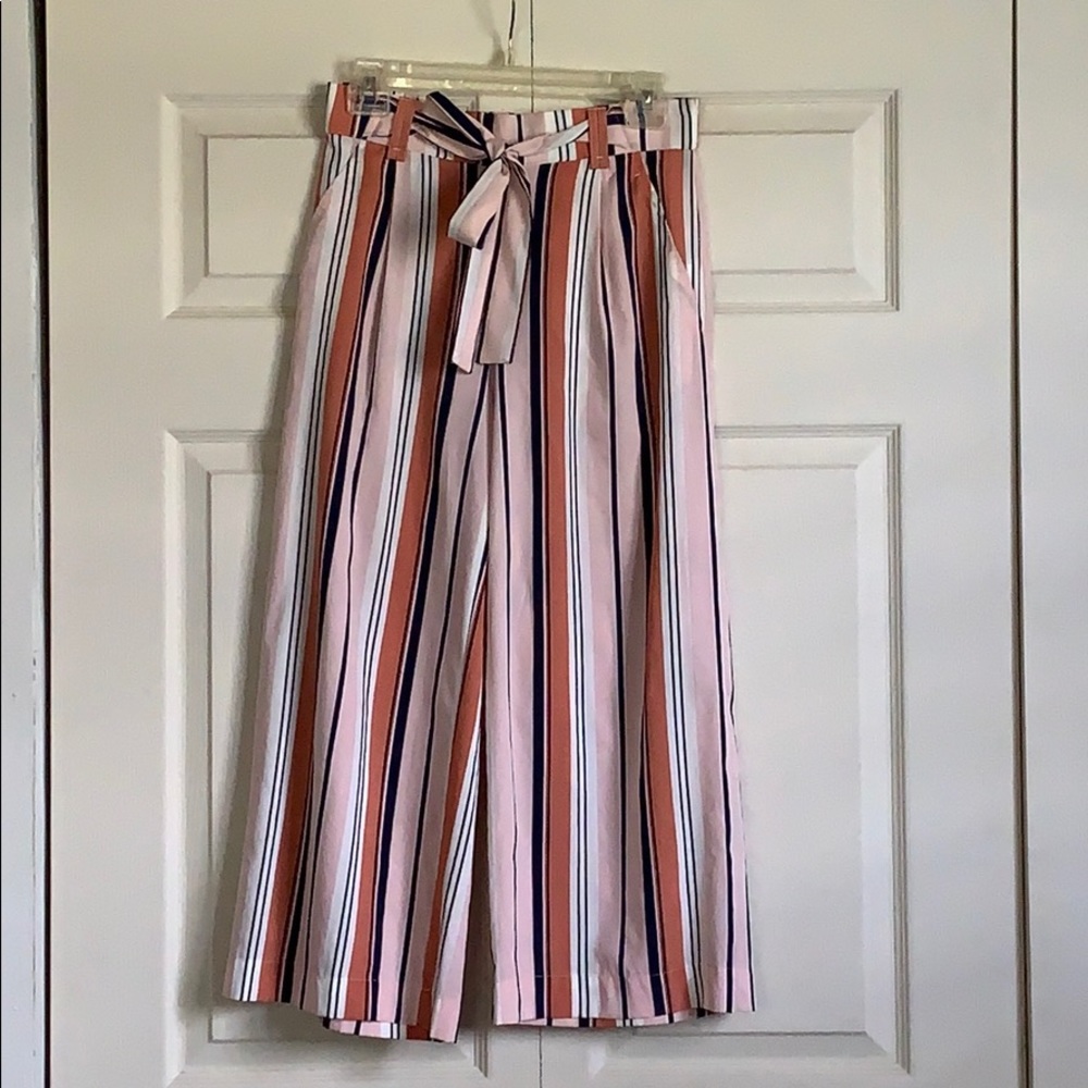 ZARA Trafaluc striped wide leg trousers XS